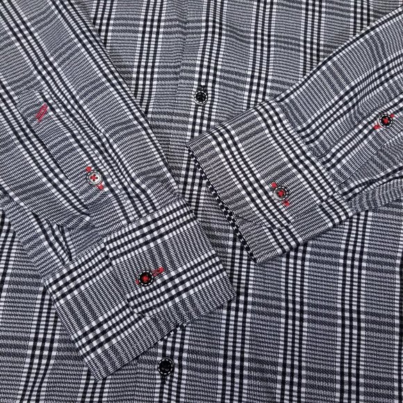 Hechter Checks/Boxes Casual Button Up Shirt - Picture 4 of 8